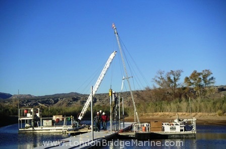 Pile Driving on the Colorado River in Laughlin, NV