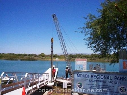 Piling Driving on the Colorado River in Bullhead City, Arizona